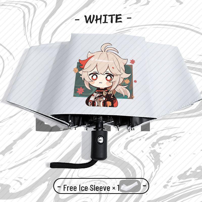 Genshin Impact Automatický skládací deštník s UV ochranou pro žáky základních škol - Odolný proti větru, pro slunečné i deštivé počasí