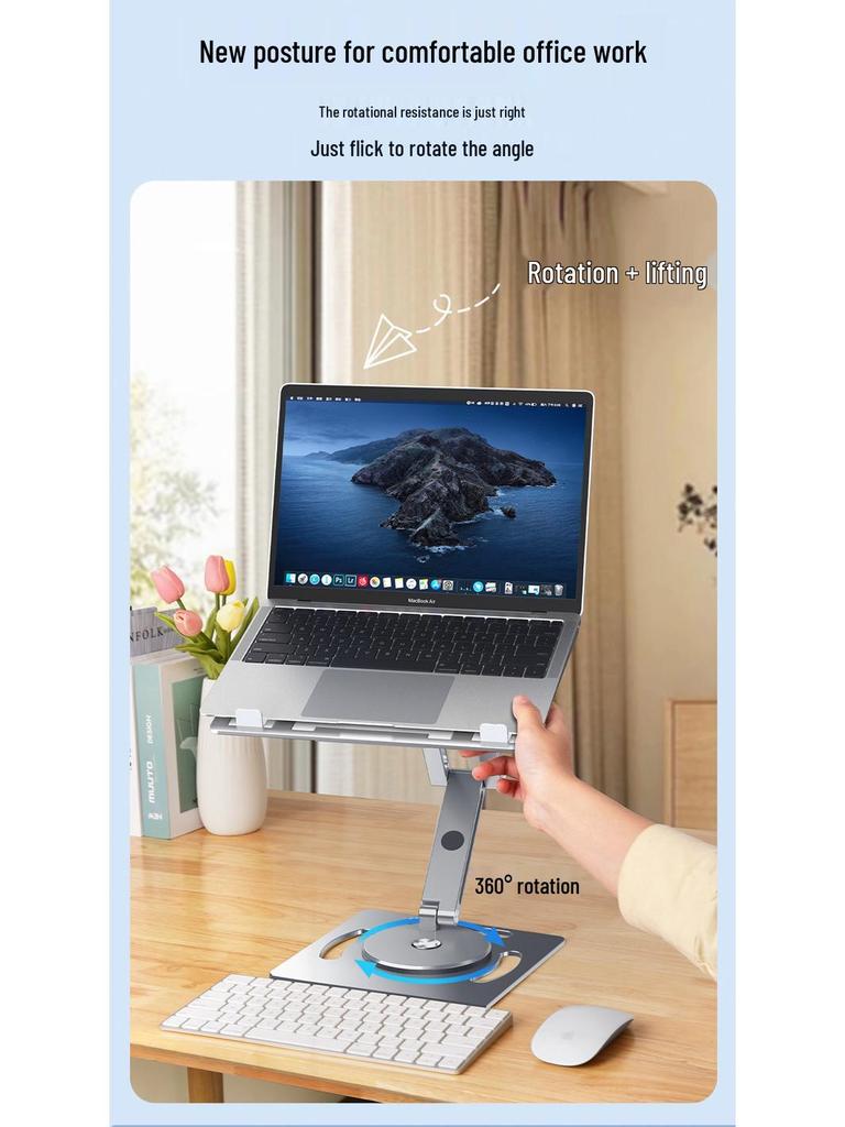 Germany 2026 Paifan Alloy 360° Rotating Reading & Tablet Stand for Laptops