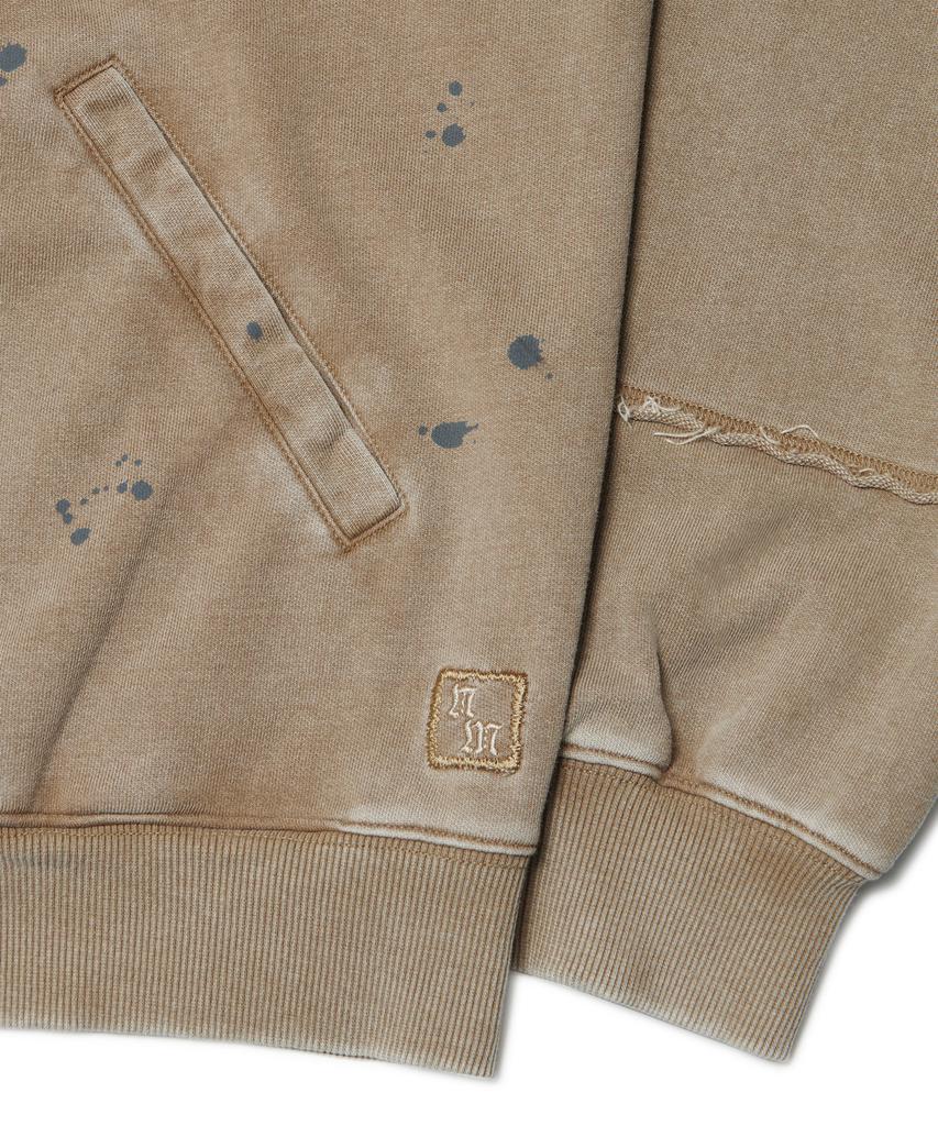 Nomanual Detached Patch Hooded Zip-Up - Washed Brown