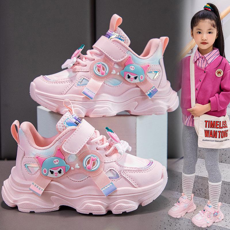 2026 New Autumn Girls' Dad-Style Sports Shoes for Medium and Large Children