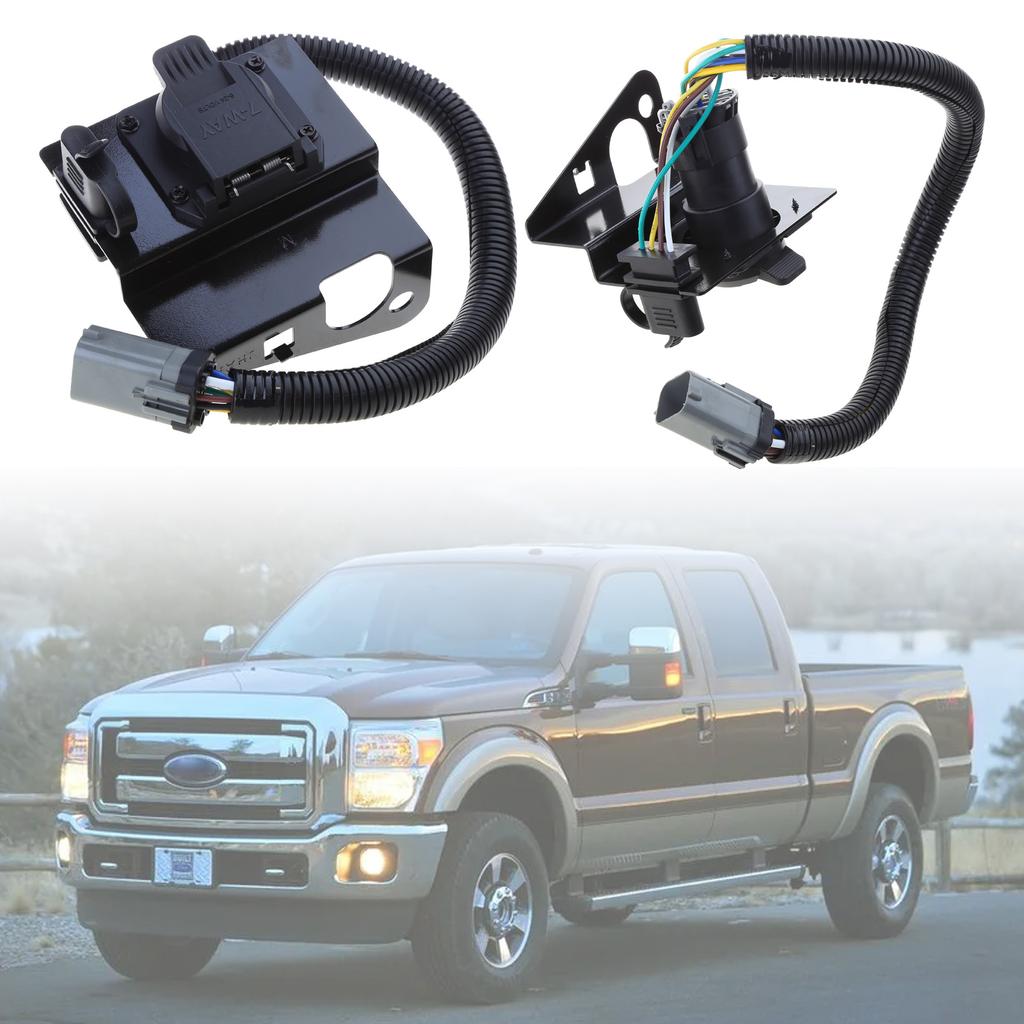 4 & 7 Pin Plug for F250 F350 Pickup Truck Super Duty 99-01 Trailer Tow Wiring Harness Plug Replacement