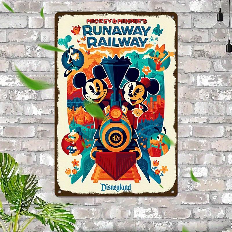 Miniso Mickey Colorful & Creative Bar Metal Sign, Retro Plaque, Sign, Alcohol Drinker, Pub, Club, Kitchen Wall Decoration