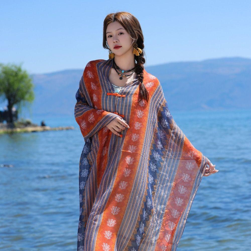 Wraps Sunscreen Shawl Sun Protection Beach Scarf Fashion Ethnic Style Shawl Travel