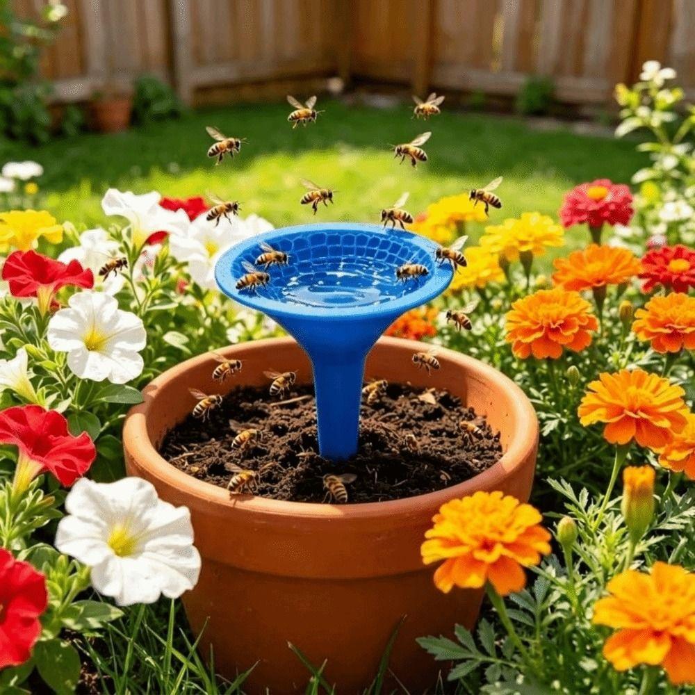 Plastic Bee Water Feeder Ground Plug Insect Water Cup Portable Bee Drinking Device for Garden