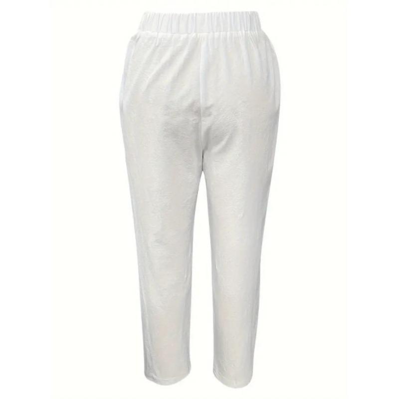 Fall Women's Pants Elastic-waisted Baggy All-in-one Casual Nine-point Pants