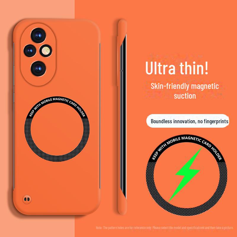 

Чехол Honor 200/200 Pro Frameless Magnetic Car Mount: Ультратонкий, полузакрытый, устойчивый к падениям, твердый корпус Honor 200