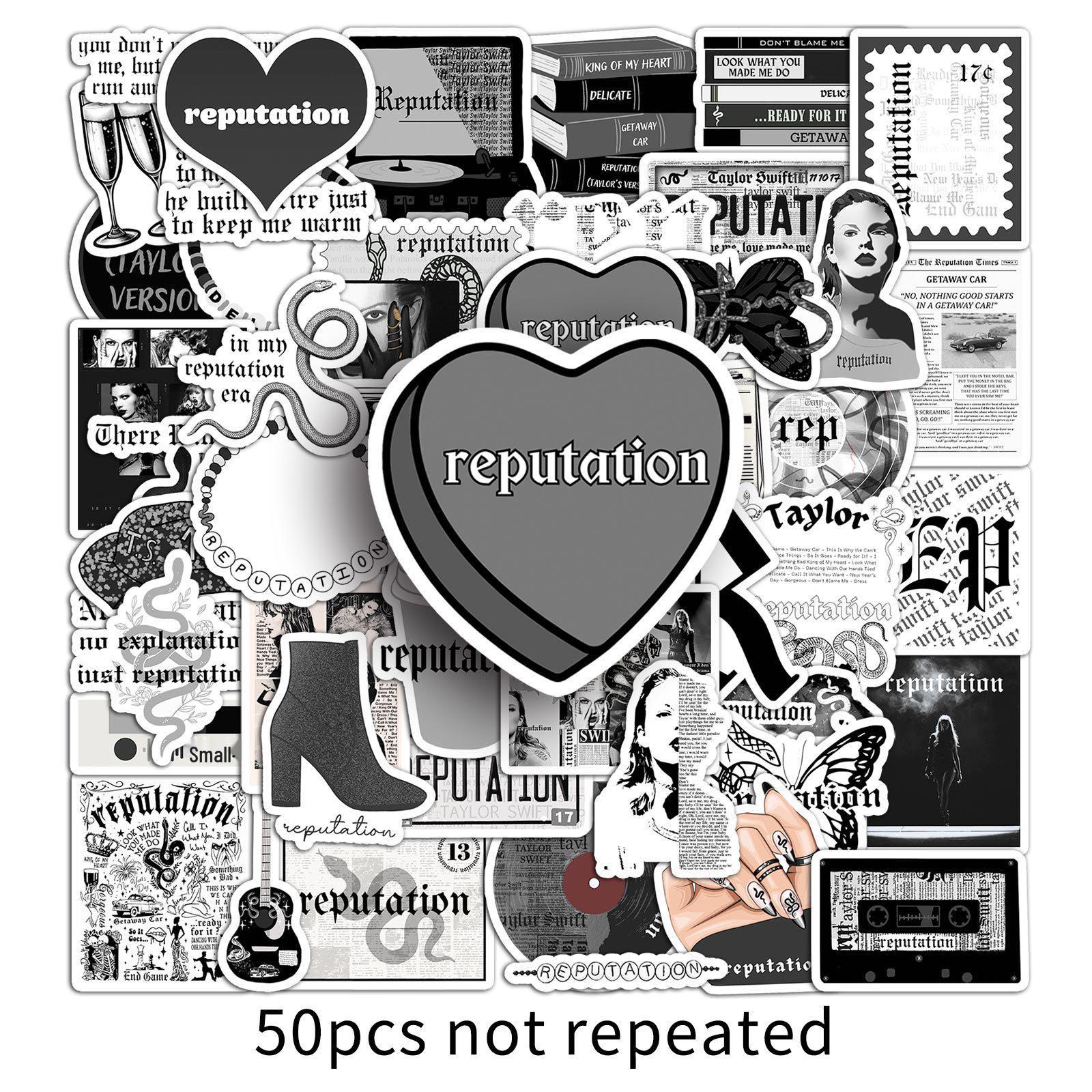 50 Taylor Album Reputation Stickers - Meimei and Guka Phone & Diary Collection