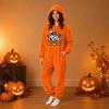 Dames Halloween Flanel Print Jumpsuit Loungewear Set