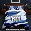 West Bromwich Albion Football Design Set Biancheria da Letto 1 Copripiumino + 2 Federe Morbido Traspirante Biancheria da Letto per la Casa