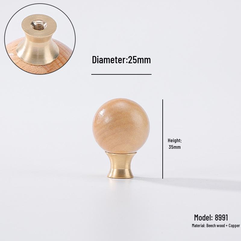 Solid Wood Cartoon Drawer Pull Knob for Children's Room
