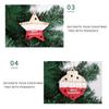 8pcs Wooden Christmas Pendants Natural Christmas Decoration Hanging  Gift