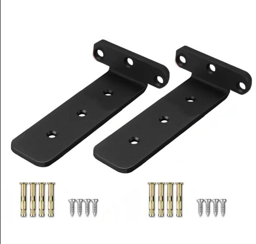 Wall tripod bracket 2pcs shelf support for partitions with thickened cold rolled steel structure black and white colors