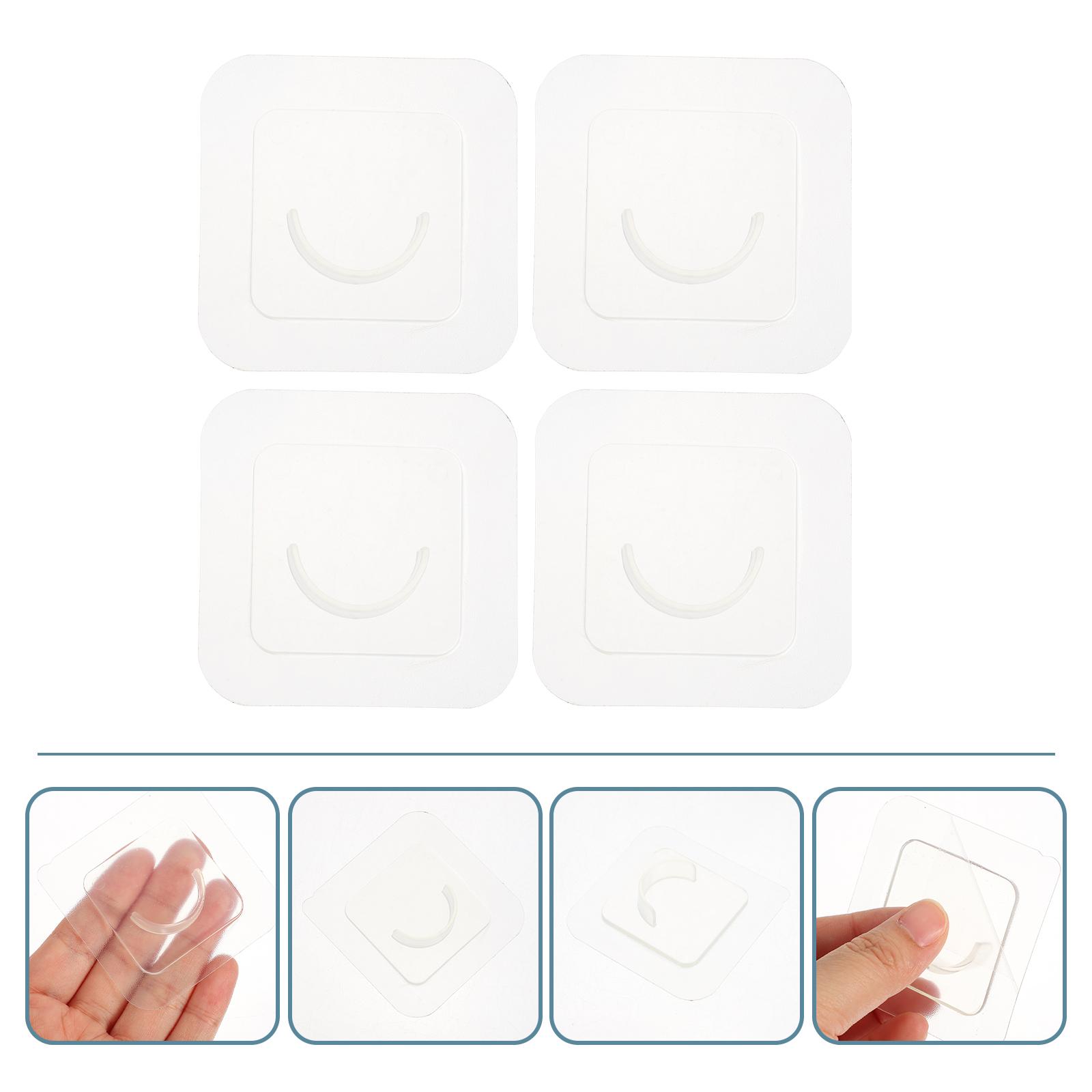 

4 шт. Аксессуары Крючок Кронштейн Карниз для штор Вешалка для одежды Крючки Крепления для АБС Держатели для душевых штанг прозрачный