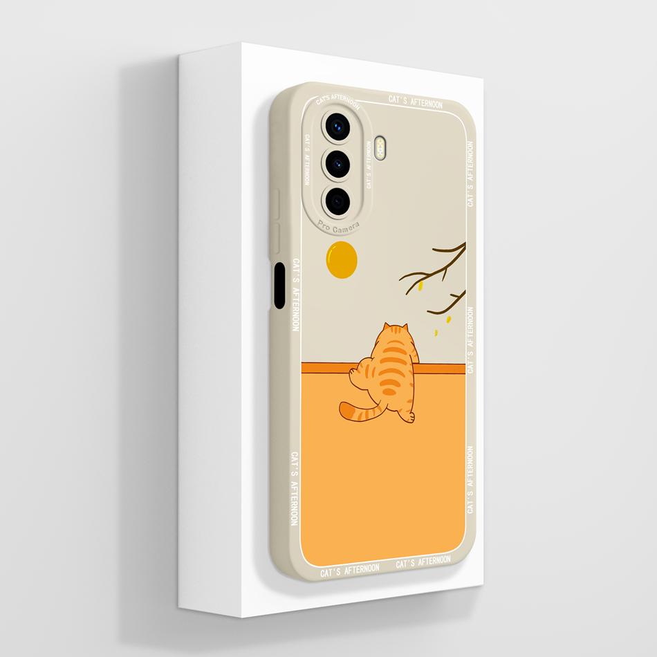 Case For Huawei Nova Y70 Plus Art Bear Full Coverage Anti Drop Funda For Huawei Nova Y 70 Y70+ Liquid Silicone Phone Back Cover