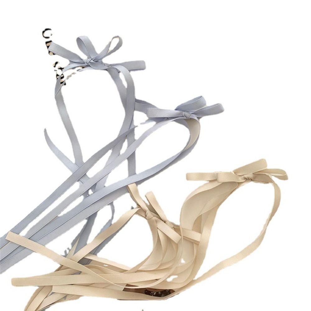 Balletcore Long Ribbon Hair Clip Cloth Y2k Hair Tie Japanese Bowknot Hair Tie  Party