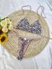 European & American New Braided Triangle Thong Bikini Set