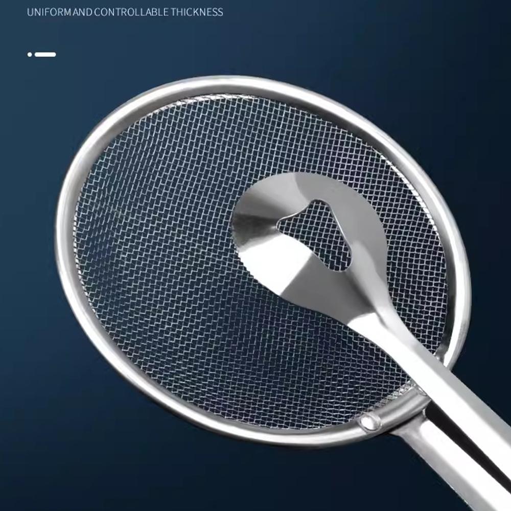 1PCS  2-in-1 Kitchen Multi-functional Stainless Steel Clamp Strainer Filter Spoon With Clip Food Kitchen Oil-Frying Salad BBQ Filter