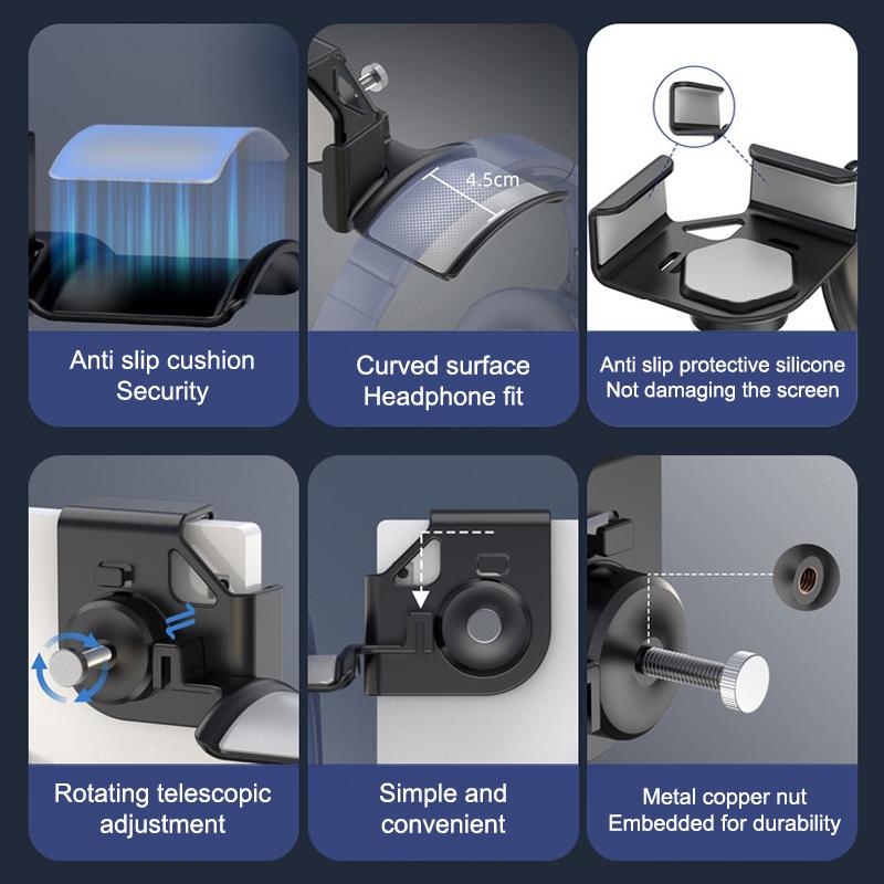 Headphone Holder Pc Monitor Hanger Wall Hook Monitor Earphone Stand Universal Headset Hanging Hook Durable Headphone Bracket