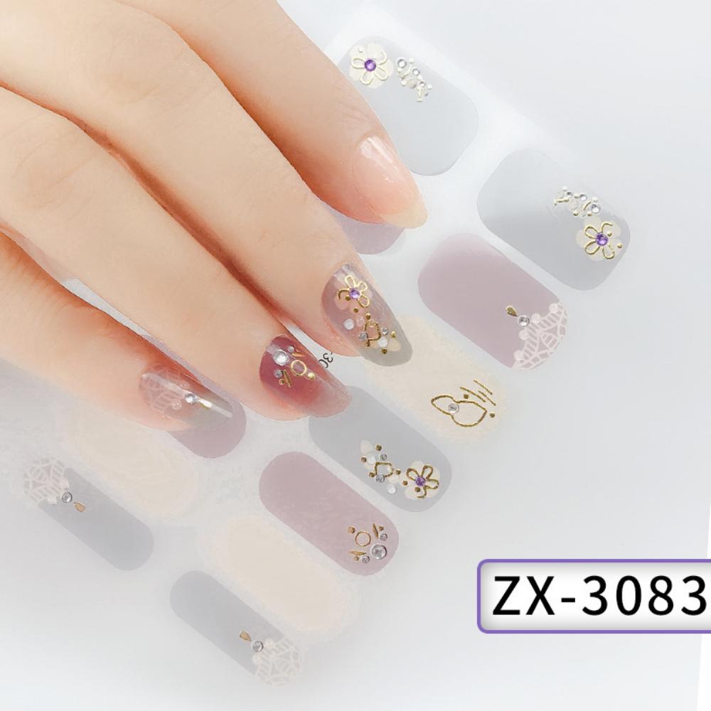 Three-dimensional Waterproof Non-ironing Gel Nail Film Full-stick Spring and Summer Nail Film Paper Nail Film Paper