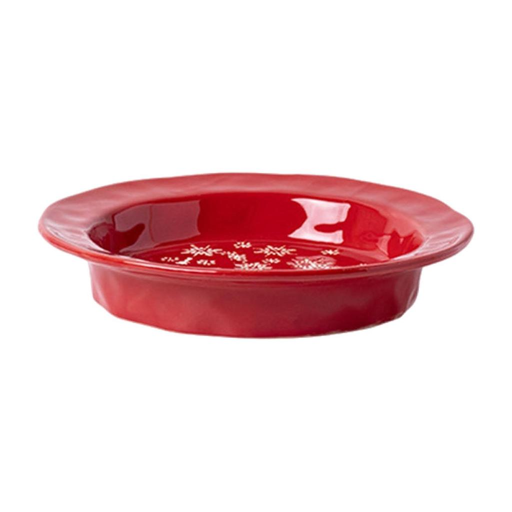 1PC Christmas Dinnerware Round Ceramic for Dining Room Indoor Dinner Party