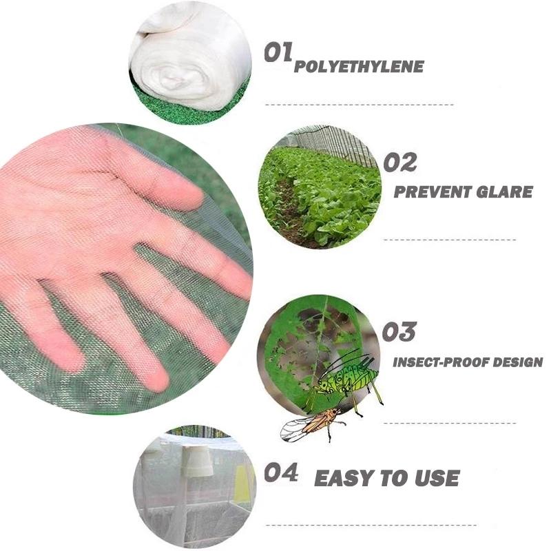 Garden Netting Pest Barrier Fine Bug Netting for Garden Protection Row Cover Greenhouse Mosquito Net Protecting Plants Fruits