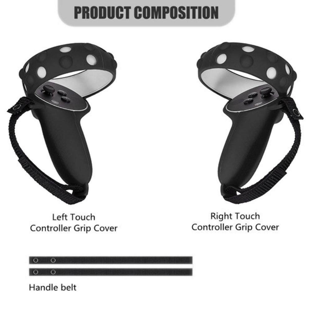 Für die Oculus Quest 2 VR-Brille, Controller-Griff, Ärmelgriff, Silikon-Schutzhülle mit verstellbarem Handgelenkband