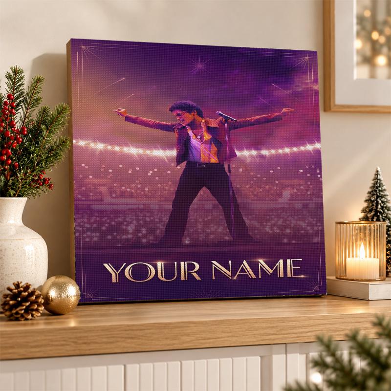 Bruno Mars Custom Name Text 5D Diamond Painting Kit DIY Full Drill Diamond Art Decoration