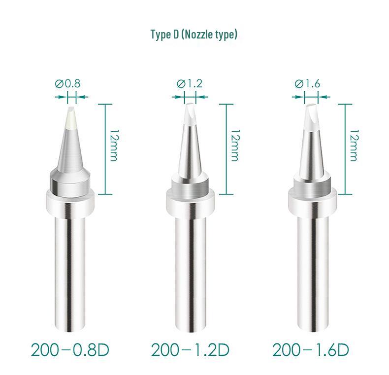 QUICK Kuai Ke TS2200/203H/503 Soldering Iron Tips - Compatible Models 203D/376D In 200-C/D/B/I/J/LB Styles.