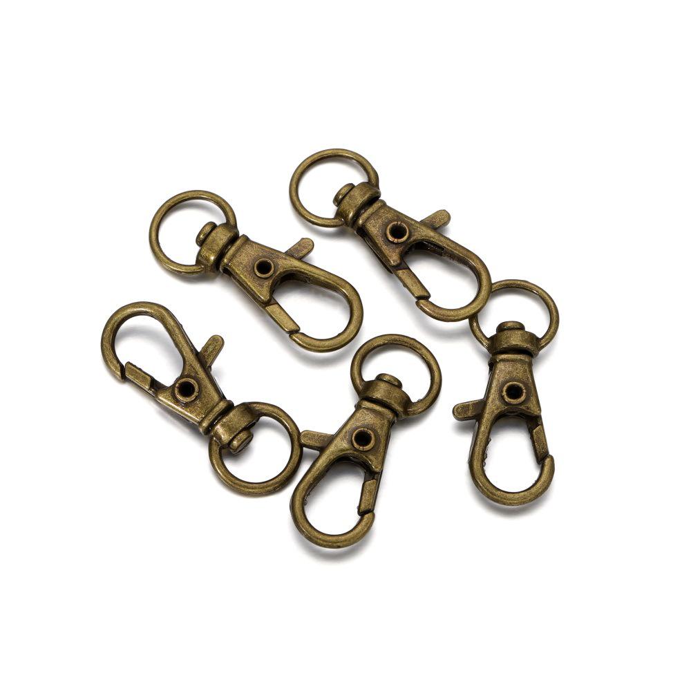 

Великий DIY Брелок-карабін D-кільце та Аксесуар для сумки - Пряжка з поворотом на 360° для домашніх тварин та сумок 38x17mm (10 pieces, 46g)