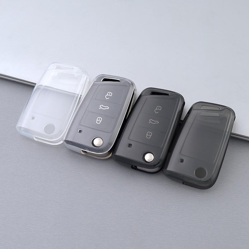 Volkswagen Key Case for Sagitar, Tiguan L, Bora, Polo, Lamando, Passat, Lavida - Transparent Series
