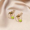 Trendy Bee and Flower Earrings for Girls, Cute and Creative Insect Design, Long Drop Dangling Jewellery