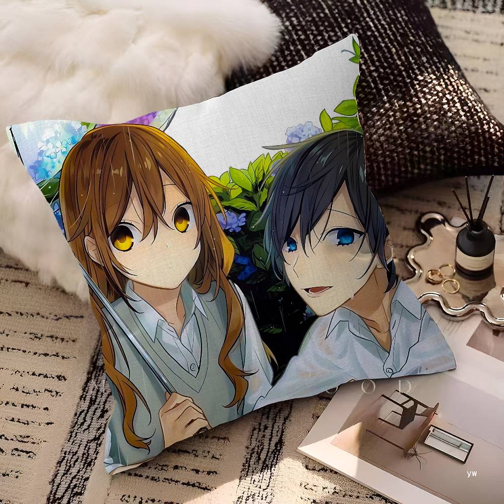 Horimiya Anime Pillow Cover For Bedroom Room And Living Room Sofa Decorative Cushion Cover