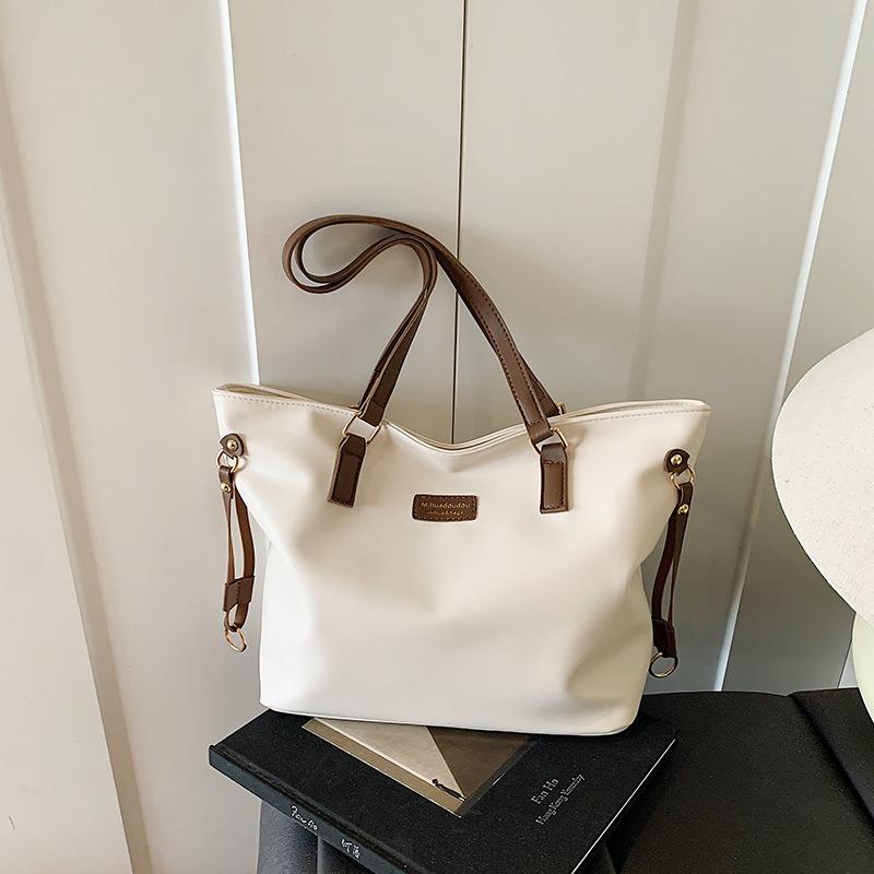 

Летняя большая сумка большой вместимости, новая женская универсальная сумка через плечо, модная сумка-тоут для поездок на работу белый