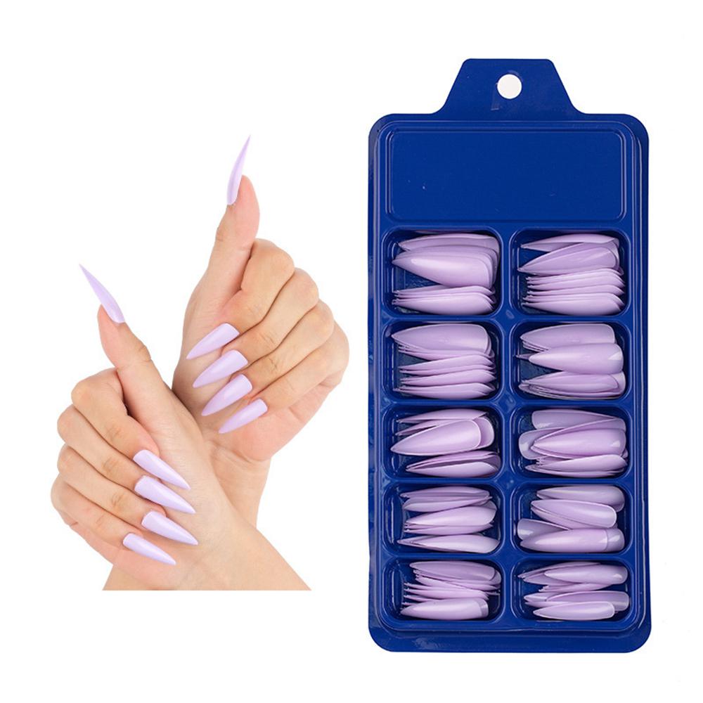 24/100Pcs Candy Color False Nail Tips Full Cover Matte Acrylic Ballerina Fake Nails Tip DIY Beauty Manicure Extension Tools