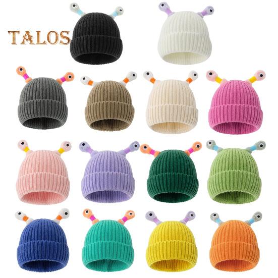 Wollmütze mit Nachtlicht-Antennendekor, warme Strickmütze, Kinder-Foto-Requisite, Kopfbedeckung, Skifahren, Wandern, Thermomütze für Erwachsene und Teenager