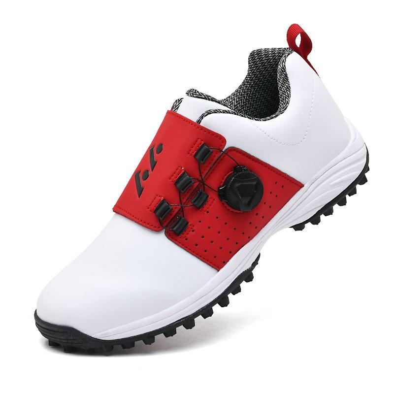 Golf shoes men's shoes fashion wide sole casual sports men's shoes automatic knob shoelaces nail-free sneakers