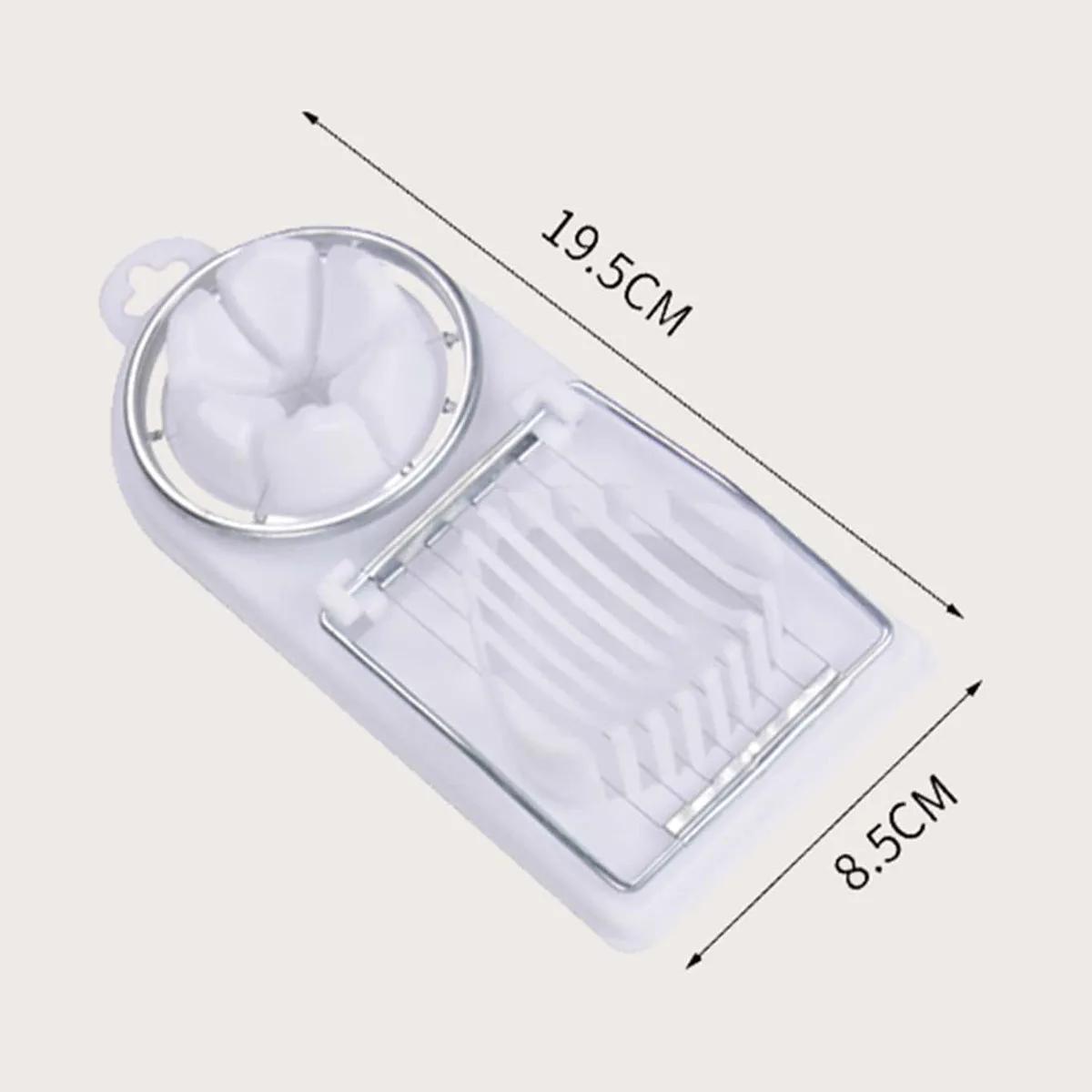 

Многофункциональные яйцерезки Слайсер из нержавеющей стали Фантазийный разделитель Инструмент для нарезки яиц Домашний Двойной нож для яиц Кухонные гаджеты белый