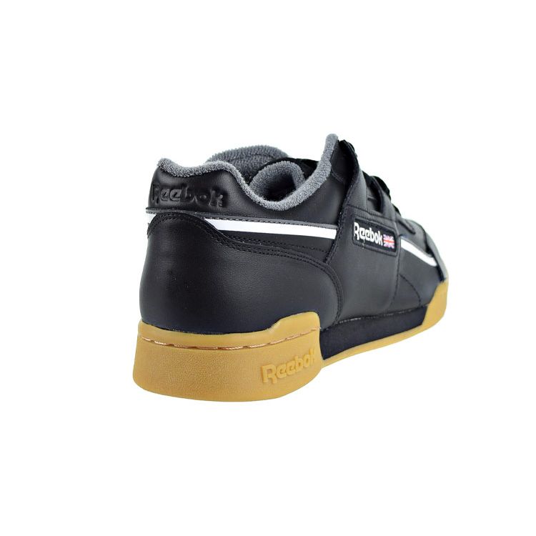 Reebok Workout Leather Round Toe Low Top Lifestyle Sneakers Men Sneakers Black Brown DV4300