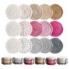 HeMu 8-Piece Set Absorbent Coasters for Drinks, Minimalist Cotton Woven Coasters Coffee Table Decor Boho Cute Cup Coasters
