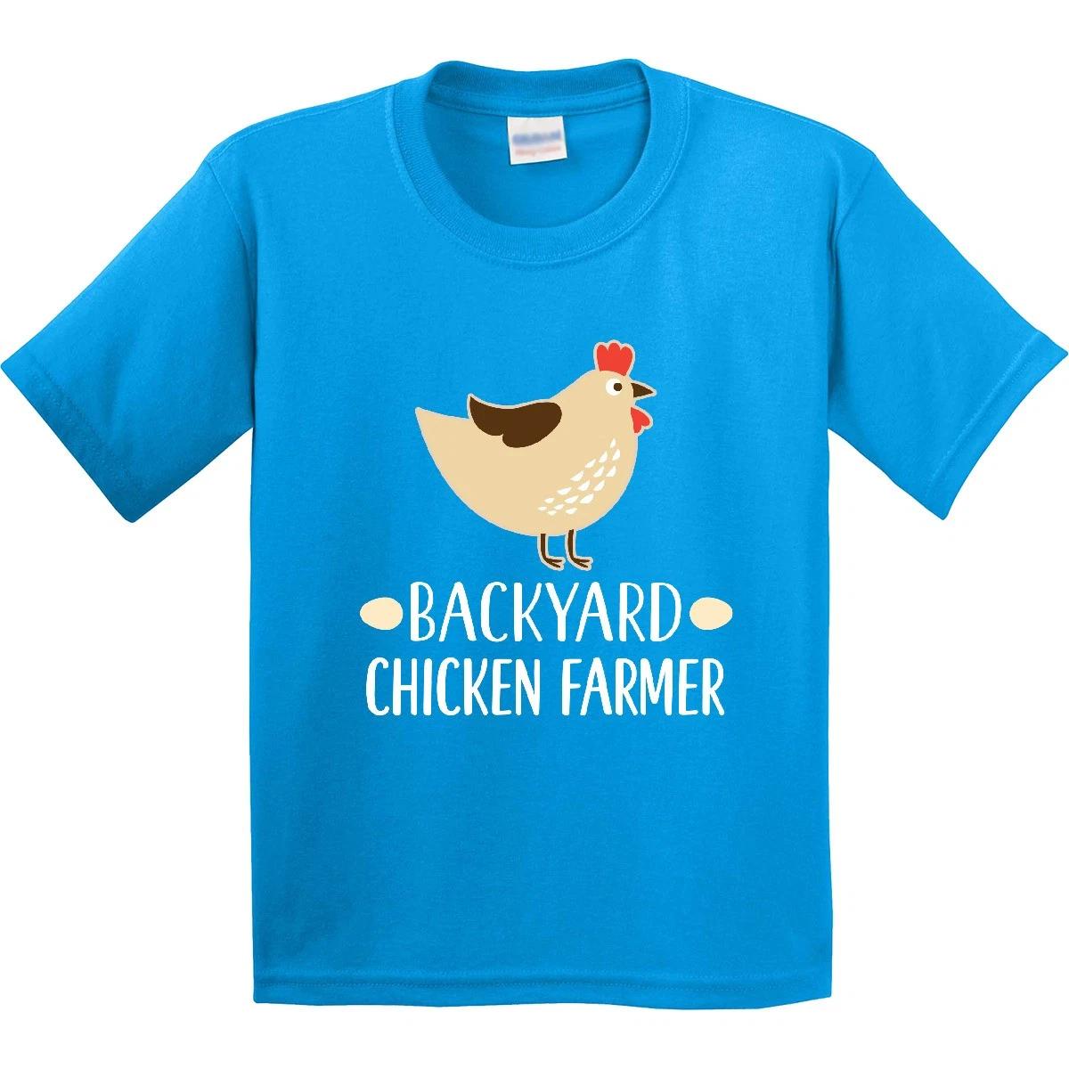 Inktastic Backyard Chicken Farmer Youth T-Shirt Farm I Love Chickens Tee Kids 140