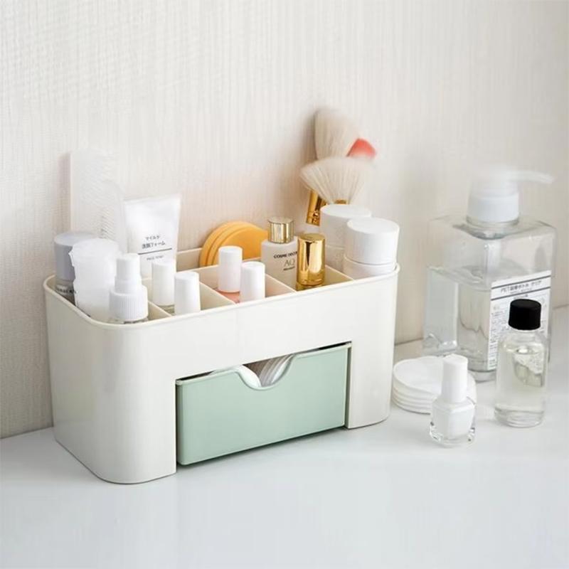 With Drawer, Cosmetic Storage Box, Desktop Vanity Box, Household Multi-functional Jewelry Box, Storage Box.