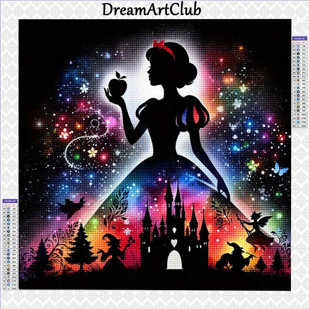 Disney Diamond Painting Princess Silhouette Diamond Embroidery Cartoon Mosaic Art Picture Cross Stitch Kits Home Decor