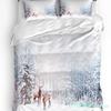 3pcs Bedding Set Winter Snow Mountain Morning Scenery House Duvet Cover Pillow Case Boy Kid Teen Girl Bedding Covers Set