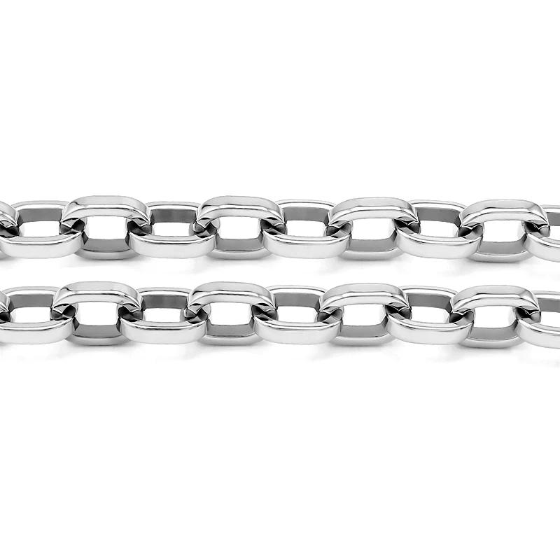 Catena a Maglie Ovali Grandi Semplice Larga 12 mm Catena Base in Acciaio Inossidabile Collana per Uomo Donna Unisex Set di Catene Fai da Te Lunghezze Diverse