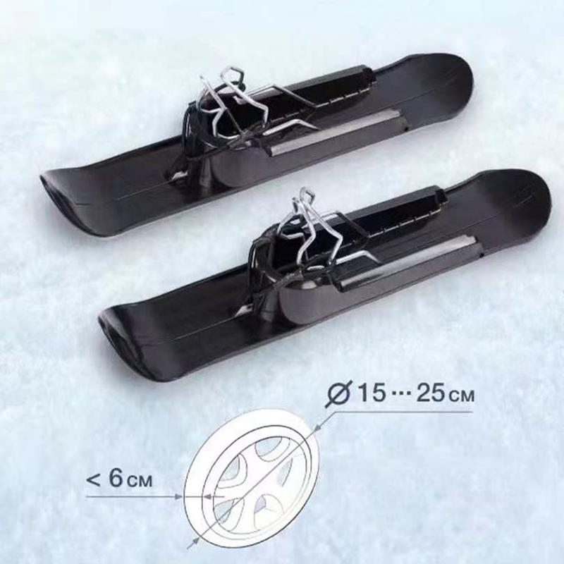 Skiplatte Rollen Kufen Schlitten Skifahren Board Strand Skateboard Schnee Roller Schlitten Laufrad Ski Schlitten Einfach zu installieren