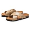 Summer New Men's Cork Slippers Beach Shoes Student Cross with Water Loose Cool Slippers