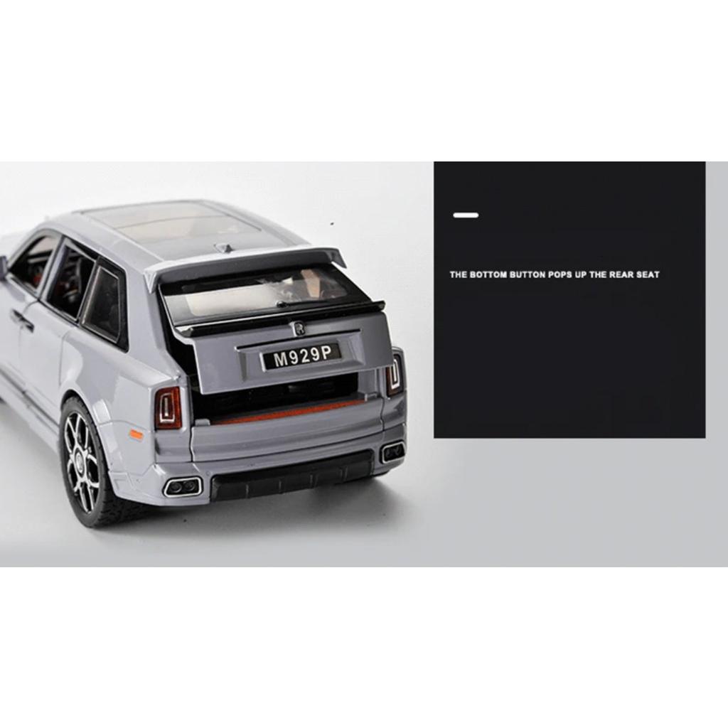 Large Size 1/20 Rolls Royce SUV Cullinan Alloy Luxy Car Model Diecast Metal Toy Vehicles Car Model Sound and Light Children Gift
