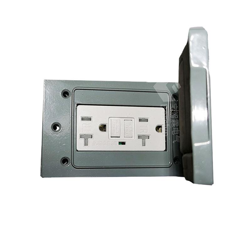 Waterproof GFCI Leakage Protection Socket with Aluminum-Iron Base, US Standard American Style Industrial Socket