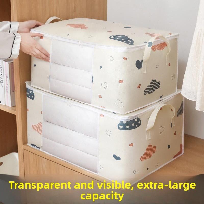 Cloud Heart Large Capacity Wardrobe Storage Bag Clothes Comforters Home Travel
