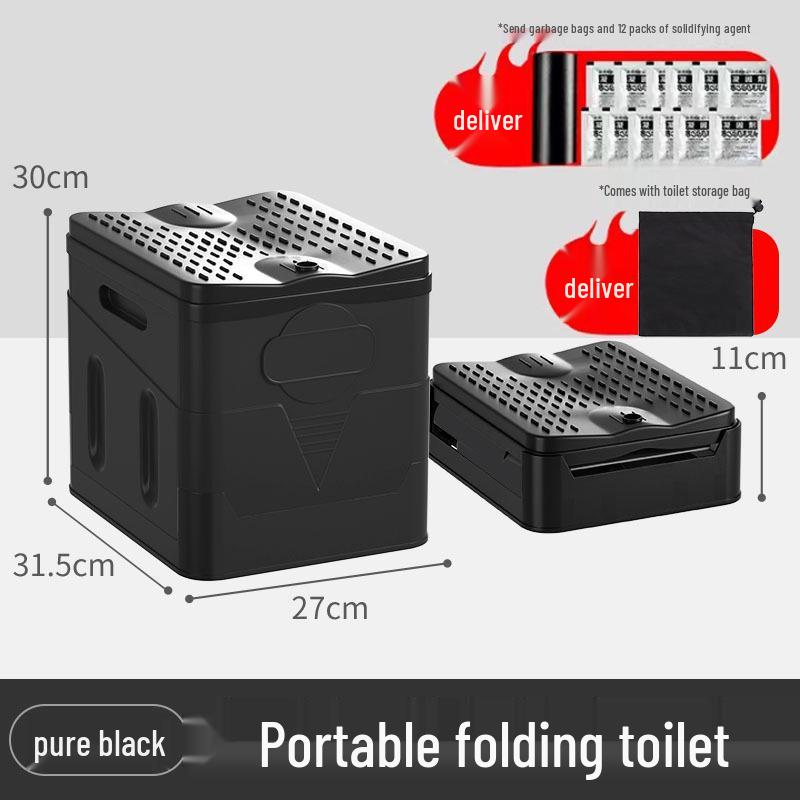 

Portable Camping Folding Toilet Tent for Emergency and Travel Use Toilet Only